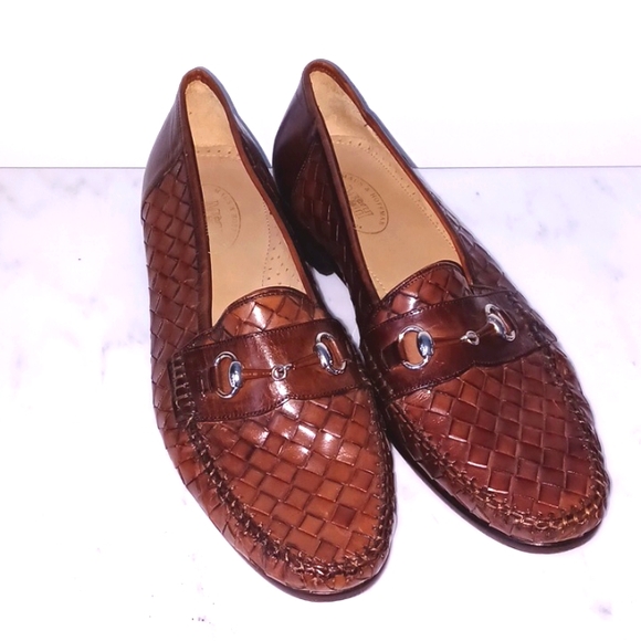 Bottega Veneta style MAUS & HOFFMAN Woven Bit Slip-Ons. Size 12 - Picture 2 of 7